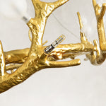 Gold-tone branch socket alternate close view