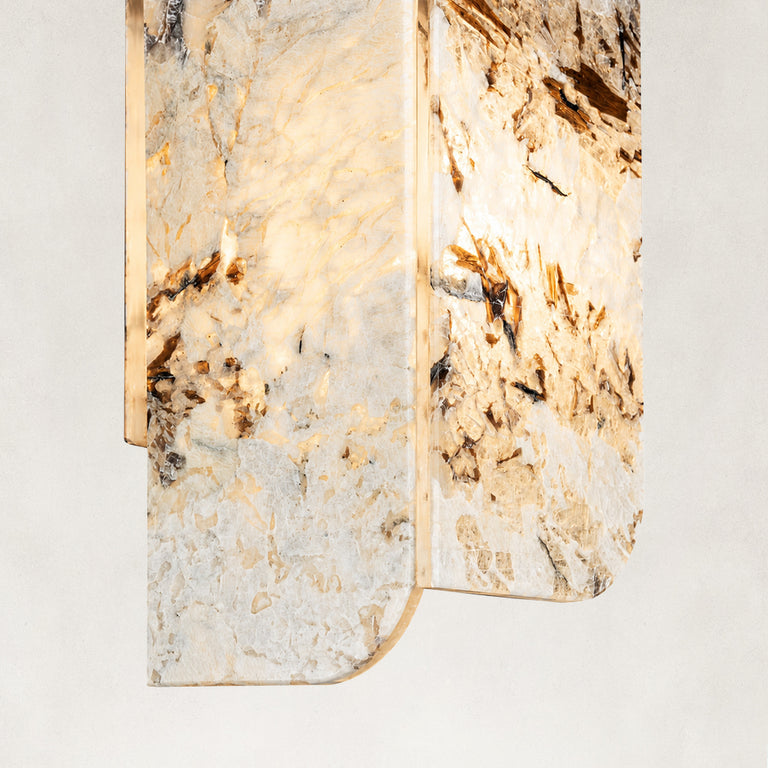 Product detail of Graphic Four-Panel Marble Pendant against a neutral background