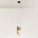 Graphic Four-Panel Marble Pendant shown in full against a neutral background