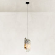 Graphic Four-Panel Marble Pendant shown in full against a neutral background