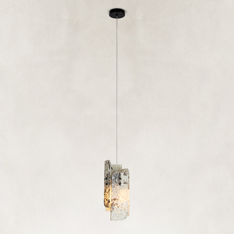 Graphic Four-Panel Marble Pendant shown against a neutral background