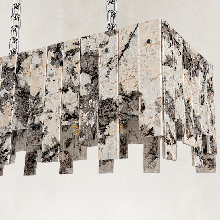 Product detail of Graphic Mosaic Marble Island Chandelier 47.2" against a neutral background
