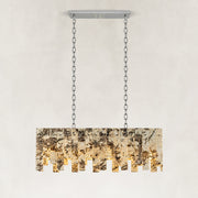 Graphic Mosaic Marble Island Chandelier 47.2