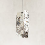 Product detail of Graphic Vein Four-Panel Marble Pendant against a neutral background