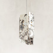 Product detail of Graphic Vein Four-Panel Marble Pendant against a neutral background