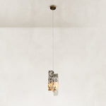 Graphic Vein Four-Panel Marble Pendant shown in full against a neutral background