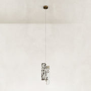 Product detail of Graphic Vein Four-Panel Marble Pendant against a neutral background