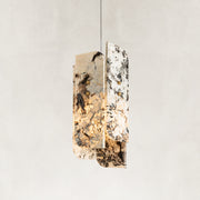 Product detail of Graphic Vein Four-Panel Marble Pendant against a neutral background