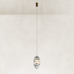 Graphic Vein Marble Disc Pendant shown in full against a neutral background