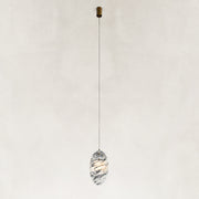 Graphic Vein Marble Disc Pendant shown against a neutral background