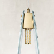 Product detail of Graphic Vein Marble Disc Pendant against a neutral background