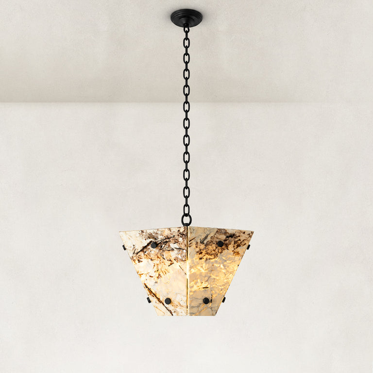 Graphic Vein Marble Pendant shown in full against a neutral background