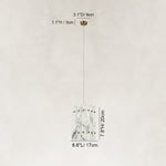 Dimension diagram for Graphic Vein Twelve-Panel Marble Lantern Pendant