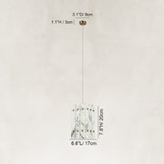 Dimension diagram for Graphic Vein Twelve-Panel Marble Lantern Pendant