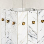 Product detail of Graphic Vein Twelve-Panel Marble Lantern Pendant against a neutral background