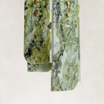 Product detail of Green Four-Panel Marble Pendant against a neutral background