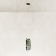 Product detail of Green Four-Panel Marble Pendant against a neutral background