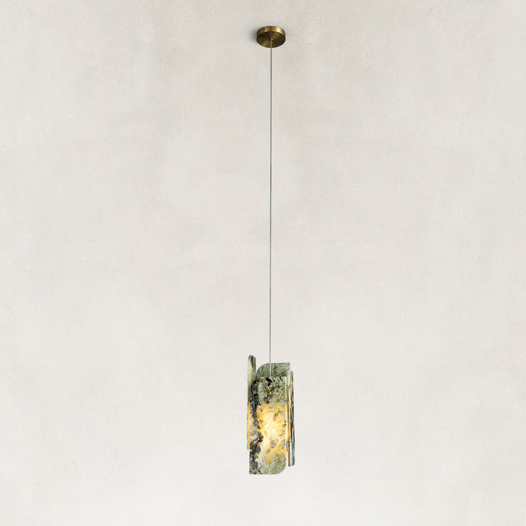 Green Four-Panel Marble Pendant shown against a neutral background
