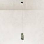 Product detail of Green Layered Four-Panel Marble Pendant against a neutral background
