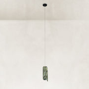 Product detail of Green Layered Four-Panel Marble Pendant against a neutral background