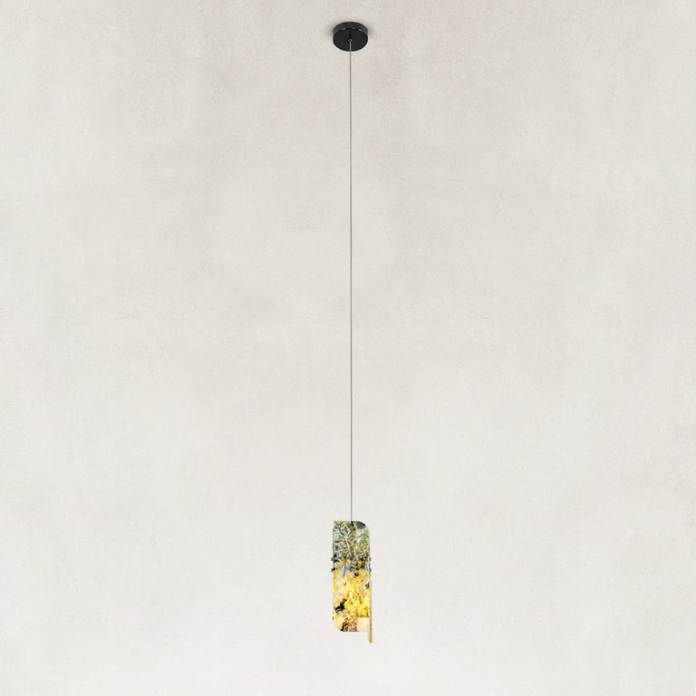 Green Layered Four-Panel Marble Pendant shown against a neutral background