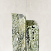 Product detail of Green Layered Four-Panel Marble Pendant against a neutral background