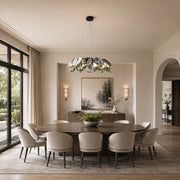 Green Marble Disc Ring Chandelier 31.5