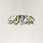 Product detail of Green Marble Disc Ring Chandelier 31.5