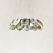 Product detail of Green Marble Disc Ring Chandelier 31.5