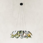 Green Marble Disc Ring Chandelier 31.5