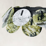 Product detail of Green Marble Disc Ring Chandelier 31.5