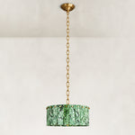 Product detail of Green Marble Drum Pendant against a neutral background