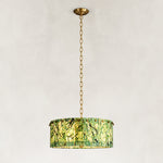 Green Marble Drum Pendant shown against a neutral background