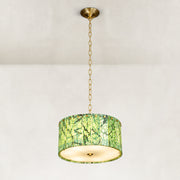 Product detail of Green Marble Drum Pendant against a neutral background