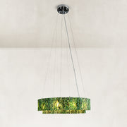 Green Marble Halo Ring Chandelier 31.5