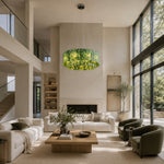 Green Marble Halo Ring Chandelier 31.5