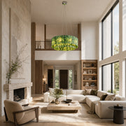 Green Marble Halo Ring Chandelier 31.5