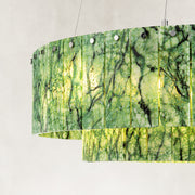 Product detail of Green Marble Halo Ring Chandelier 31.5