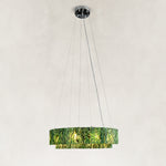 Green Marble Halo Ring Chandelier 31.5