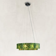 Green Marble Halo Ring Chandelier 31.5