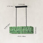 Dimension diagram for Green Marble Island Pendant