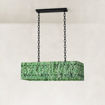 Product detail of Green Marble Island Pendant against a neutral background