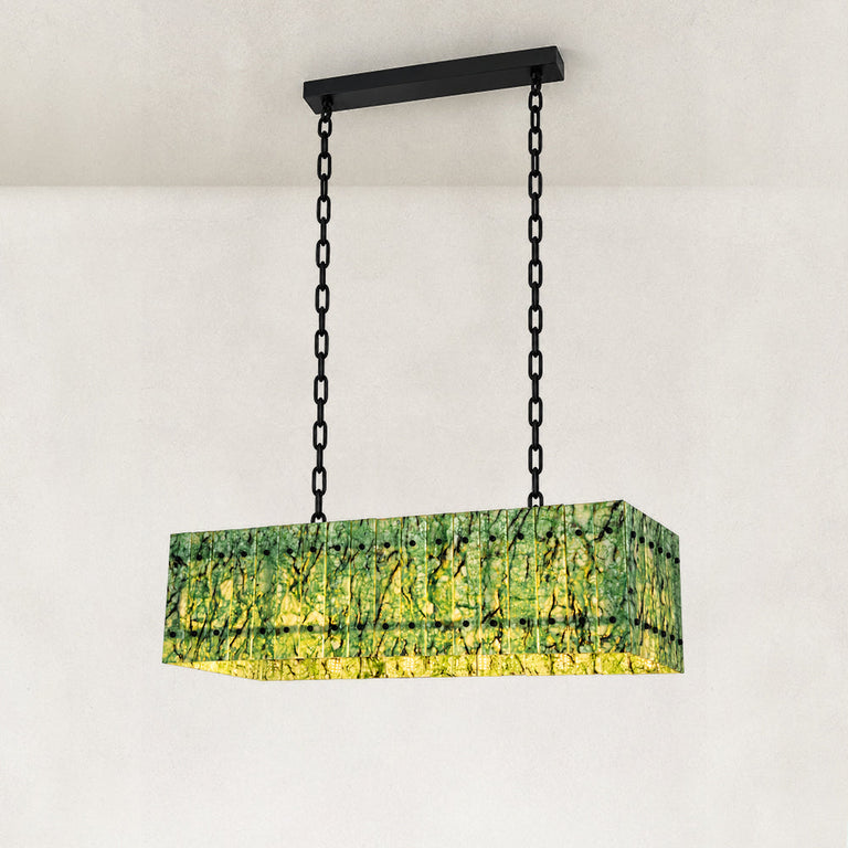 Green Marble Island Pendant shown in full against a neutral background