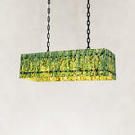 Product detail of Green Marble Island Pendant against a neutral background