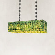 Product detail of Green Marble Island Pendant against a neutral background