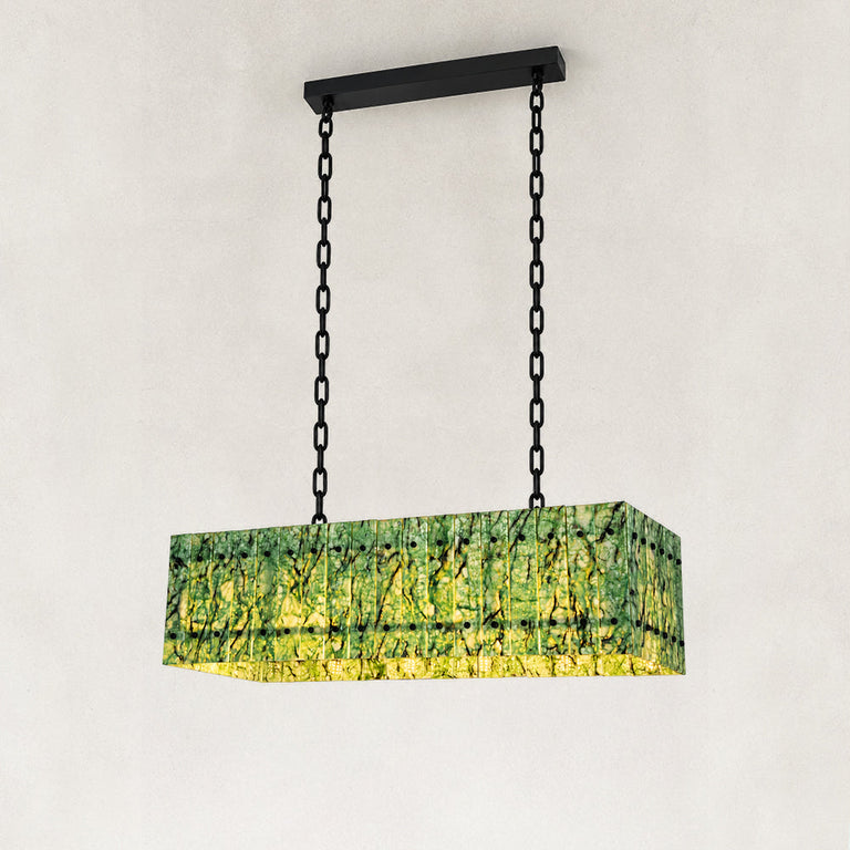 Green Marble Island Pendant shown against a neutral background
