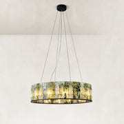 Green Marble Ring Chandelier 31.5
