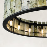 Product detail of Green Marble Ring Chandelier 31.5
