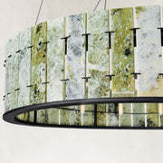 Product detail of Green Marble Ring Chandelier 31.5