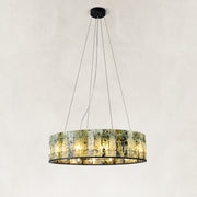 Green Marble Ring Chandelier 31.5